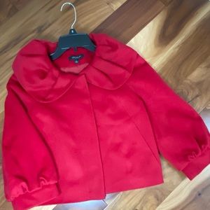 Red wool/rabbit hair jacket